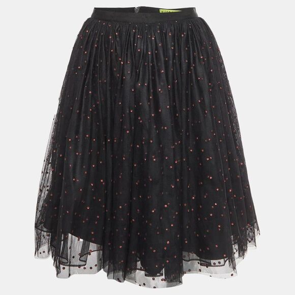 Alice + Olivia Dresses & Skirts - Alice + Olivia Black Tulle Polka Dotted Skirt S